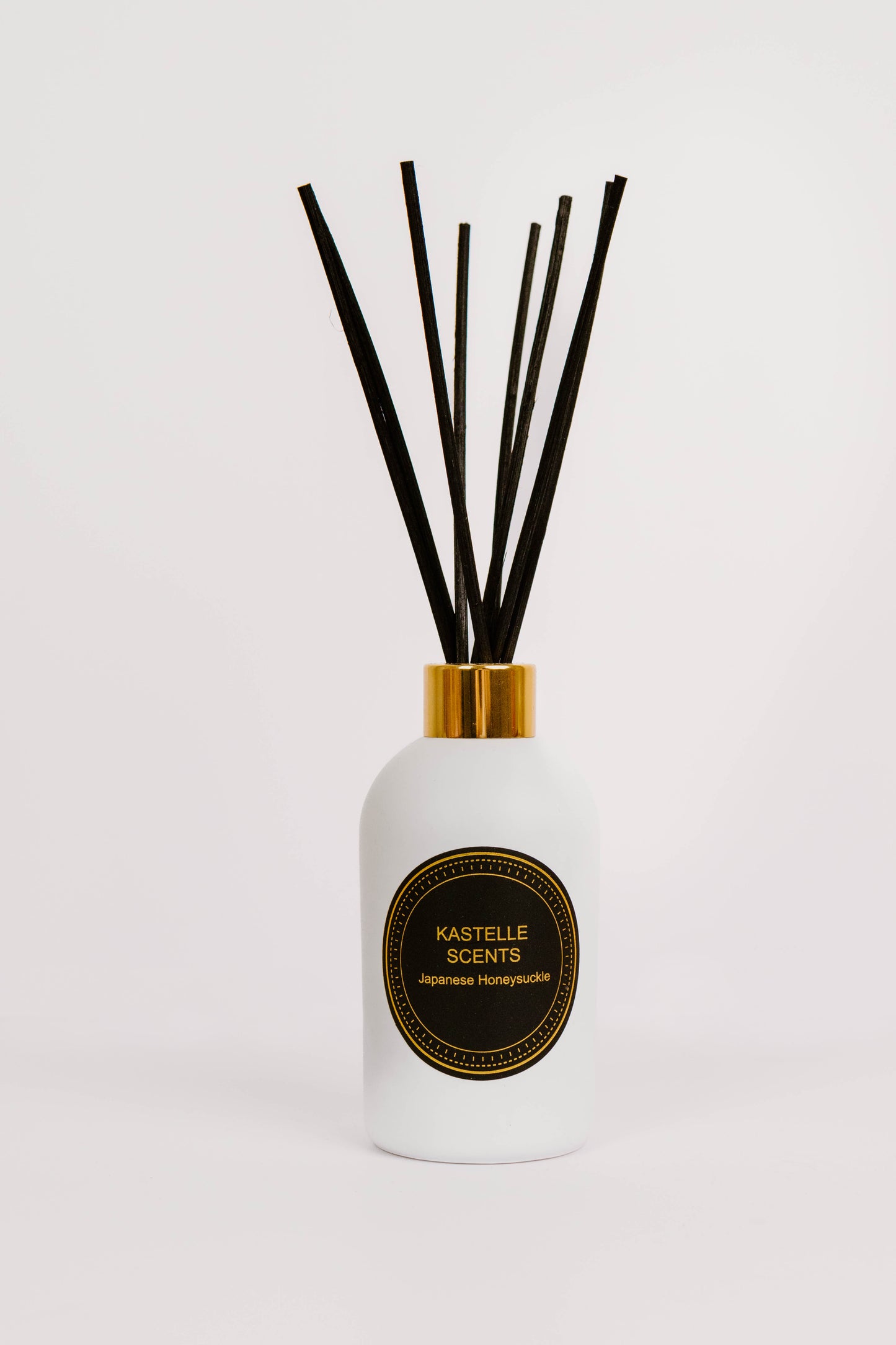200ml White Diffuser with Gold Collar